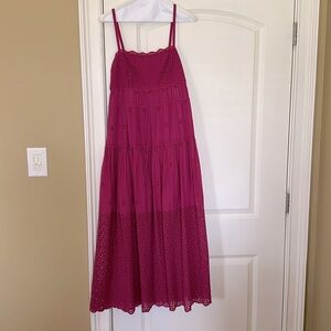 Ulla Johnson feminine cotton fushia sundress size 2